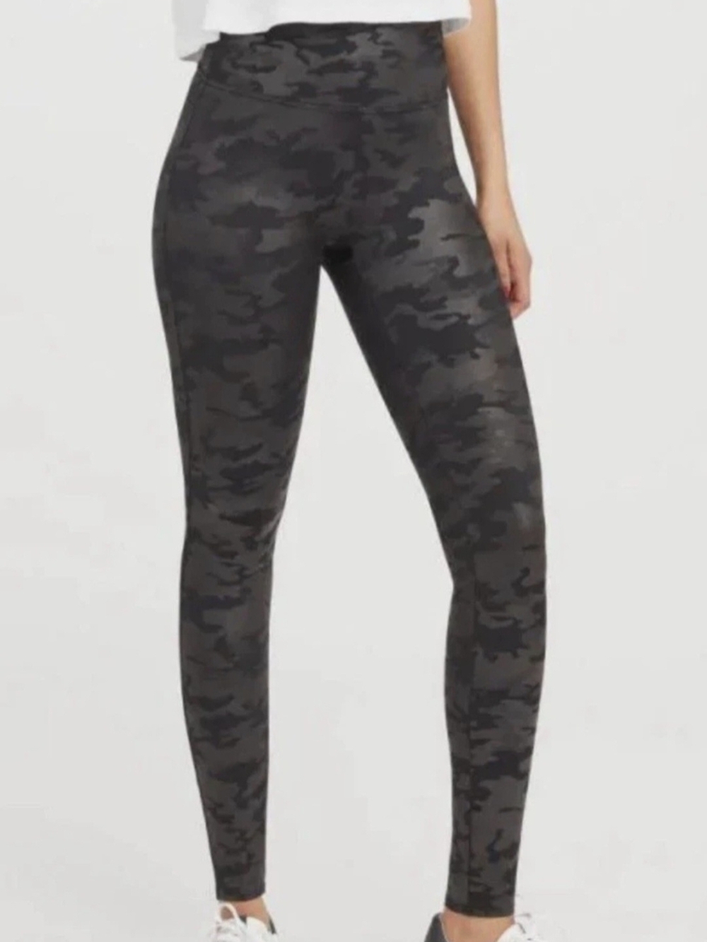 SPANX Charcoal Camo High-Rise Leggings